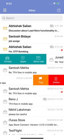 Rediffmail Professional для iOS — скриншот 2