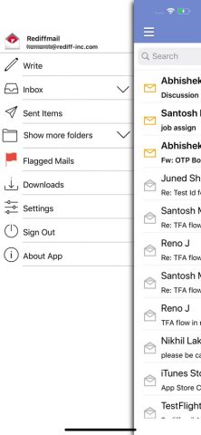 Rediffmail Professional для iOS — скриншот 5