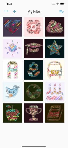 Reesha — Word Cloud Generator для iOS — скриншот 1