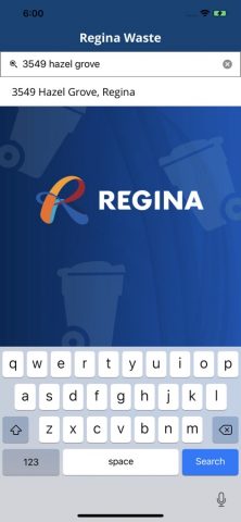 Regina Waste для iOS — скриншот 2