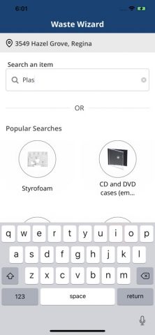 Regina Waste для iOS — скриншот 4