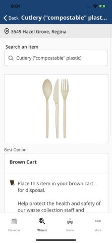 Regina Waste для iOS — скриншот 5