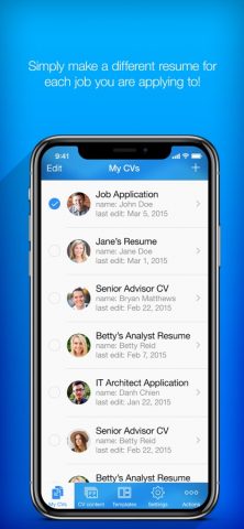 Resume & CV Builder для iOS — скриншот 2