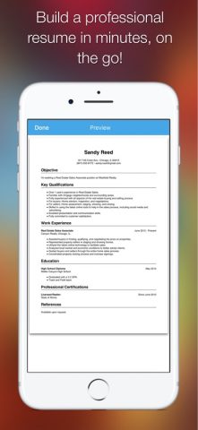 Resume Writer: CV Maker для iOS — скриншот 1