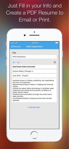 Resume Writer: CV Maker для iOS — скриншот 4