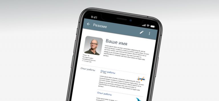 Резюме для iOS — скриншот 2
