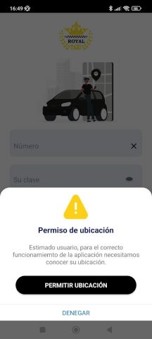 Royal Taxi Cliente для Android — скриншот 1
