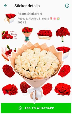Розы стикеры для WhatsApp для Android — скриншот 2