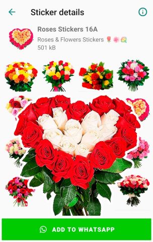 Розы стикеры для WhatsApp для Android — скриншот 4