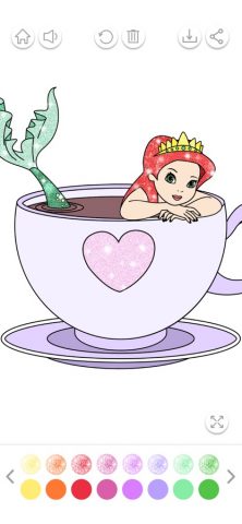 Русалка Раскраска с Блестками для iOS — скриншот 4