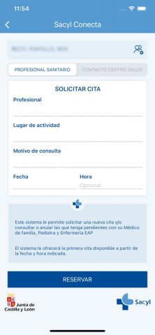 SACYL CONECTA для iOS — скриншот 2