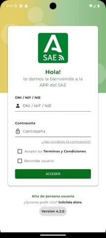 SAE.Servicio Andaluz de Empleo для Android — скриншот 1