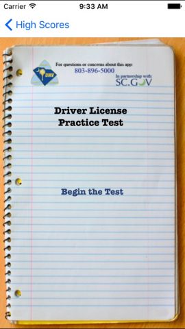 SC DMV Driver Exam для iOS — скриншот 1