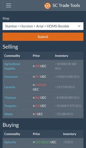 SC Trade Tools для Android — скриншот 4