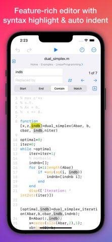 SIMO : MATLAB programming app для iOS — скриншот 5