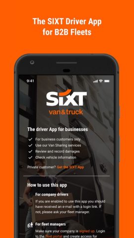 SIXT VAN & TRUCK для Android — скриншот 1