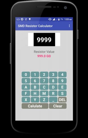 SMD Resistor Code Calculator для Android — скриншот 3