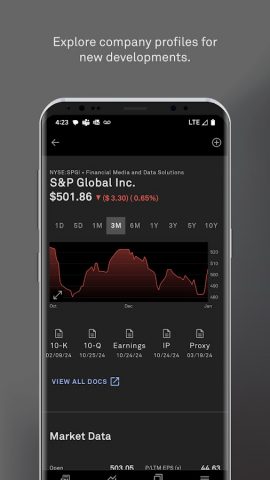 S&P Capital IQ Pro для Android — скриншот 3