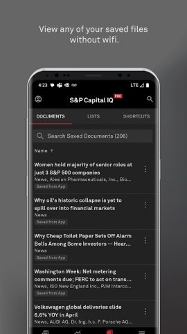S&P Capital IQ Pro для Android — скриншот 4