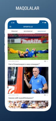 SPORTS UZ для iOS — скриншот 2