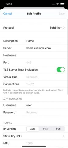 SSTP Connect для iOS — скриншот 3