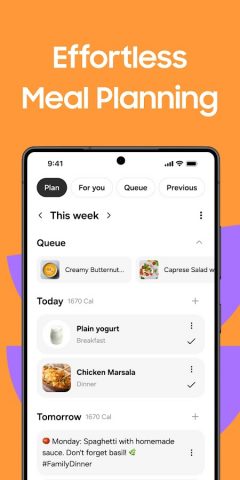 Samsung Food: Meal Planner для Android — скриншот 2