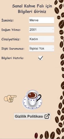 Sanal Kahve Falı для iOS — скриншот 1