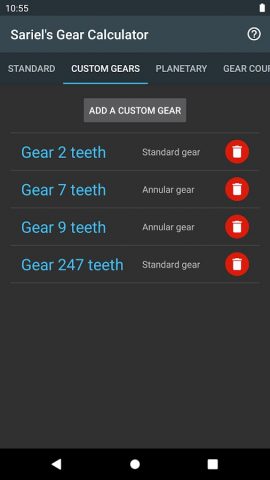Sariel’s Gear Calculator для Android — скриншот 4