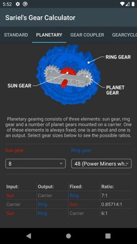 Sariel’s Gear Calculator для Android — скриншот 5