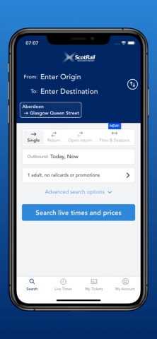 ScotRail Train Times & Tickets для iOS — скриншот 1