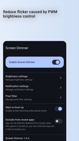 Screen Dimmer – OLED Saver для Android — скриншот 1