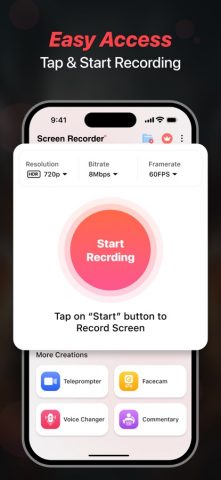 Screen Recorder — Stream Games для iOS — скриншот 2