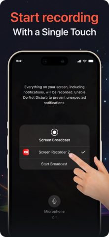 Screen Recorder Z — Livestream для iOS — скриншот 2