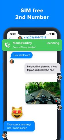 Second Phone Number’ для iOS — скриншот 4