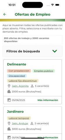 Servicio Andaluz de Empleo для iOS — скриншот 4