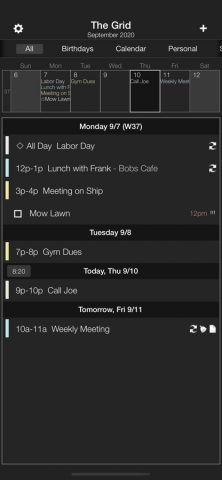 Сетка — календарь для iOS — скриншот 3