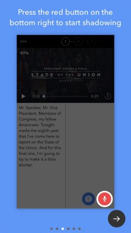 Shadowing — English Speaking Exercise для iOS — скриншот 2