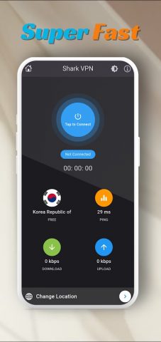 Shark VPN — Premium Protection для Android — скриншот 1