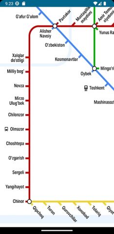 Схема метро Ташкента для Android — скриншот 3