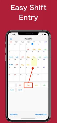 Shift Work Calendar & Notes — скриншот 2