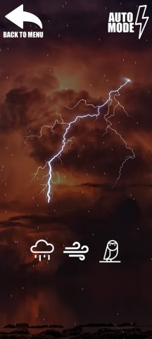 Симулятор молний и дождя для Android — скриншот 3