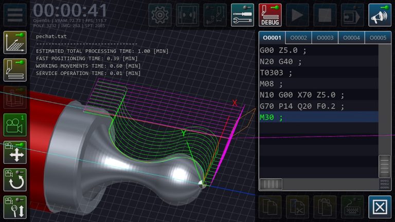 Симулятор токарного станка ЧПУ для Android — скриншот 2