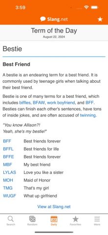 Slang Dictionary для iOS — скриншот 1