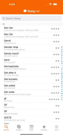 Slang Dictionary для iOS — скриншот 2