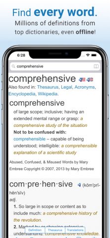 Словарь для iOS — скриншот 1
