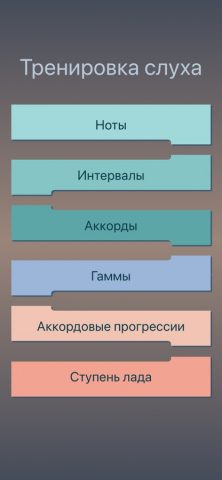 Слух абсолютный: ноты, аккорды для iOS — скриншот 1