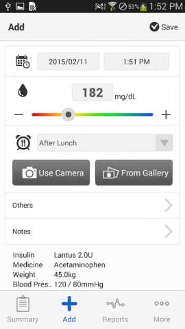 SmartLog для Android — скриншот 2