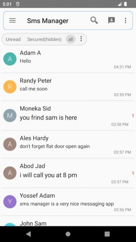 Sms Manager для Android — скриншот 2