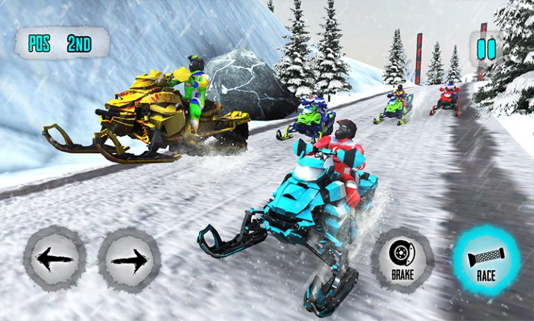 Snowmobile Games: Snow Trail для Android — скриншот 3