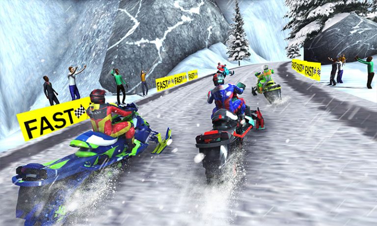 Snowmobile Games: Snow Trail для Android — скриншот 4